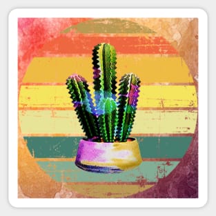 Cacti Southwestern Sunset Graphic Design Cactus Sticker